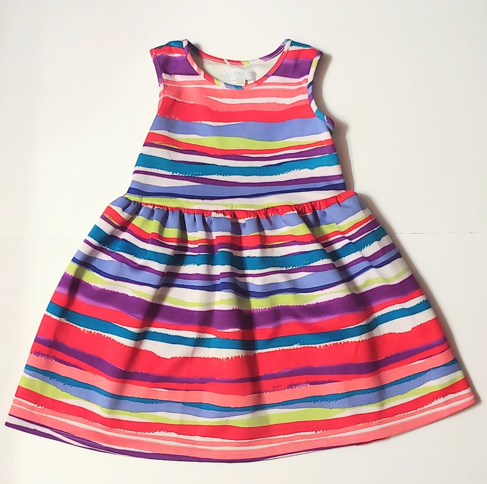 Special Occasion Watercolor Stripe Dress